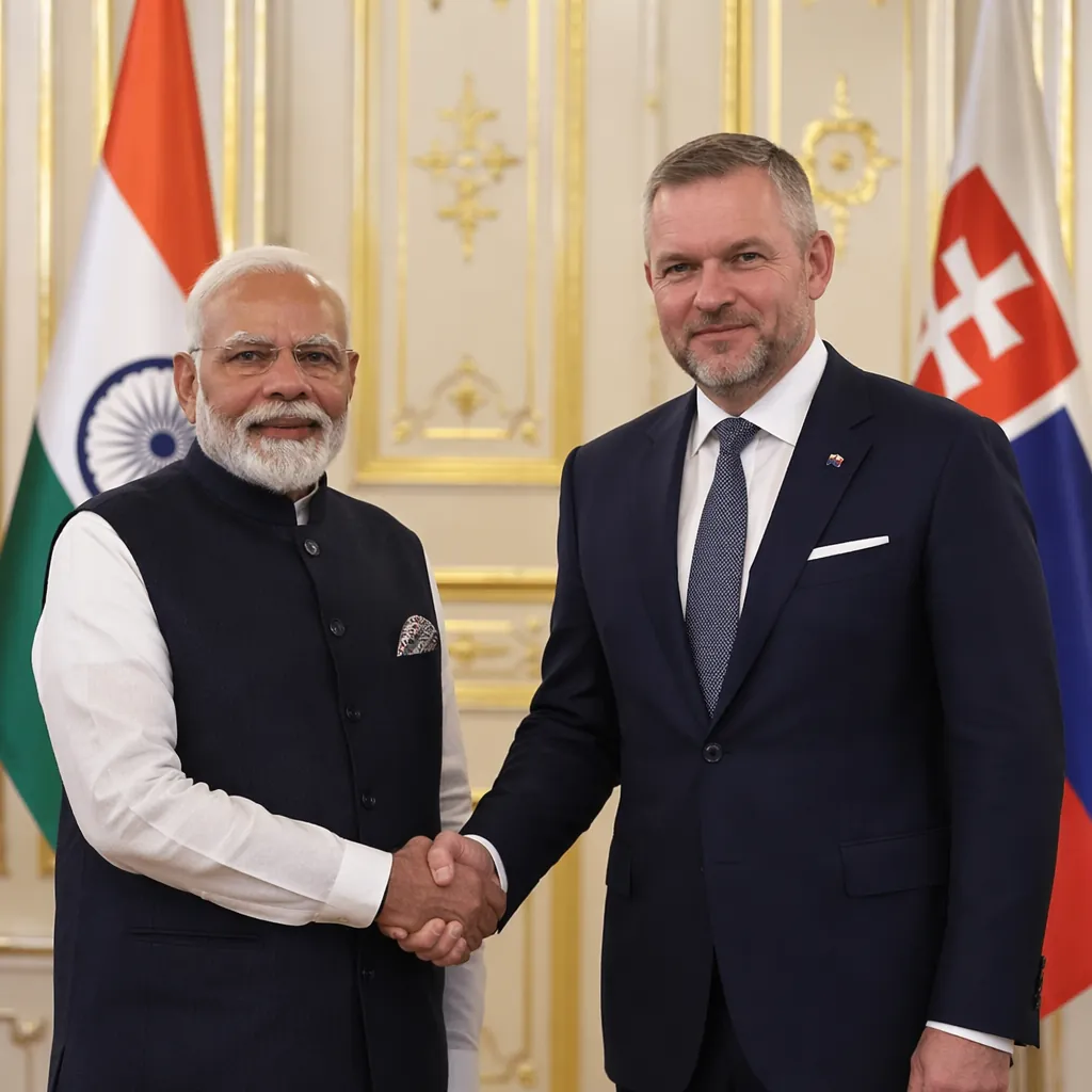 PM Modi meets Slovak President Pellegrini in Bratislava