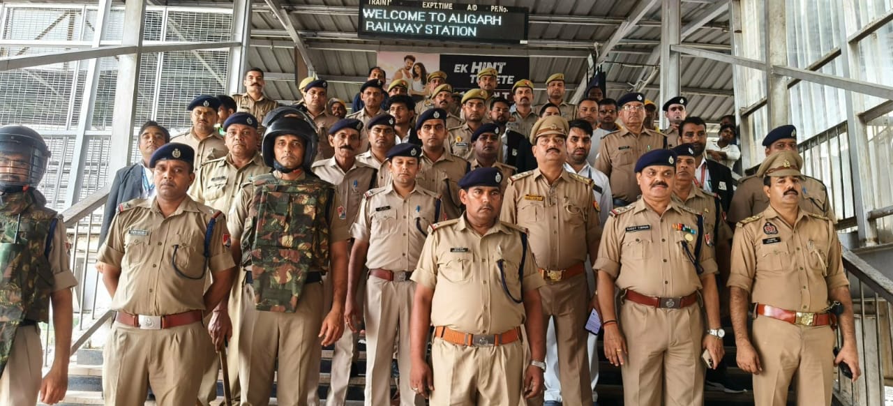 अलीगढ़ जंक्शन पर सुरक्षा के लिए मॉक ड्रिल का आयोजन