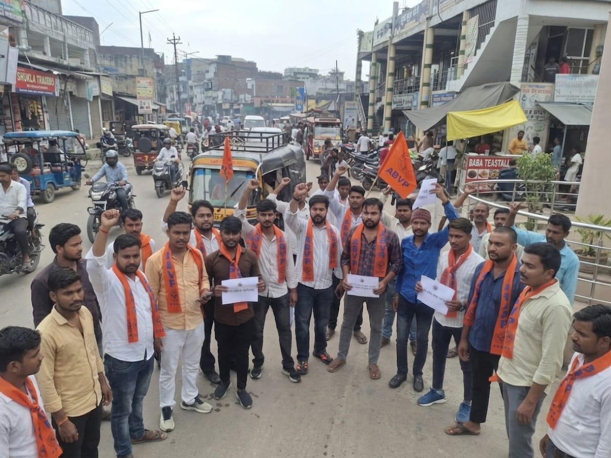 Protests in Shravasti as ABVP condemns police action on students