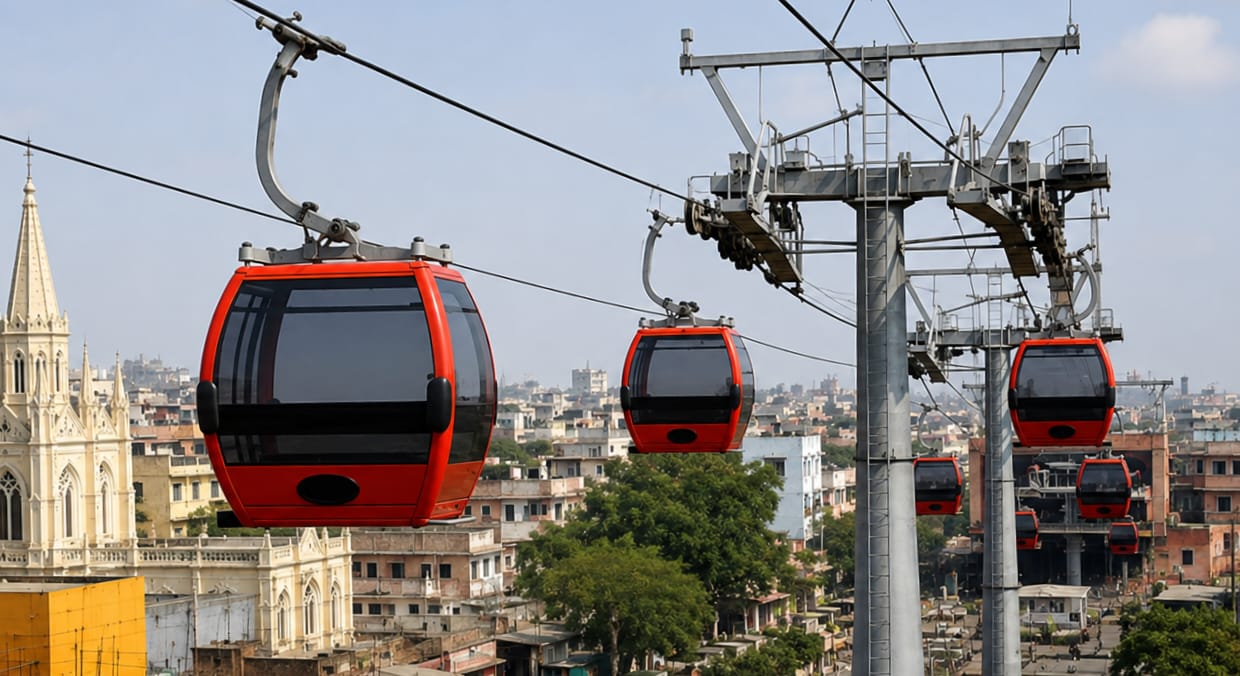 Rath Yatra-Girjaghar ropeway trial runs begin in Varanasi