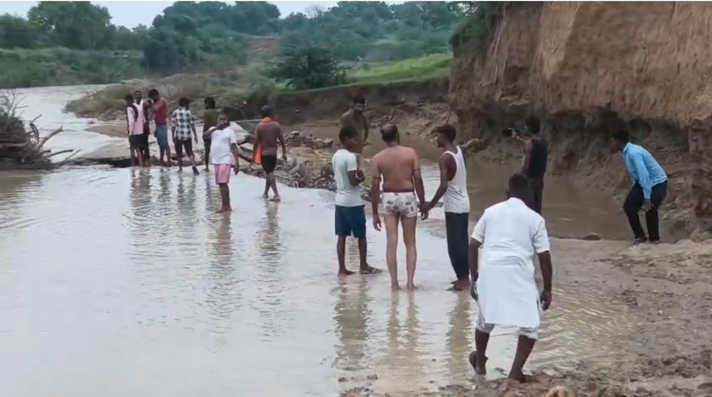 Bridge over Chandrawal River collapses in Hamirpur after heavy rains