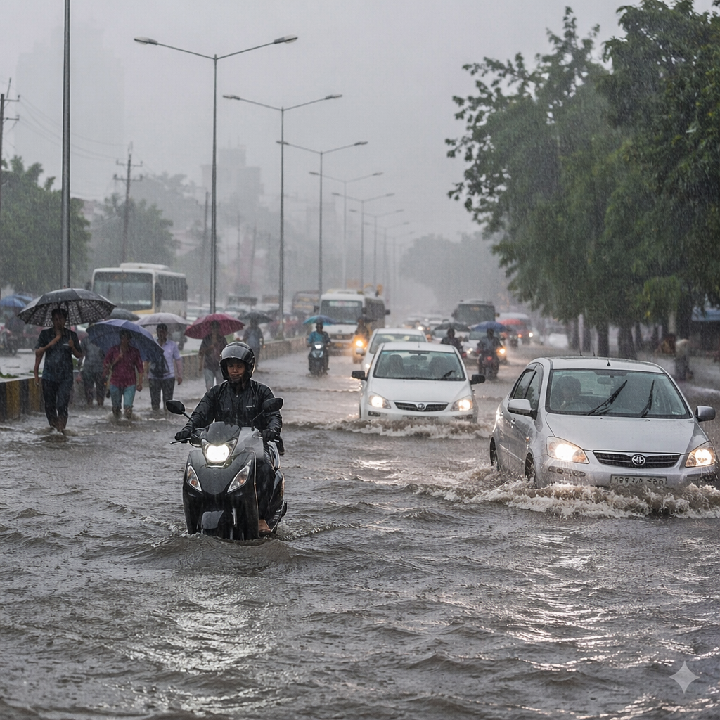 Severe Weather Impacts Across 11 States: Roads Collapse in Agra, Cloudbursts in Jammu & Kashmir