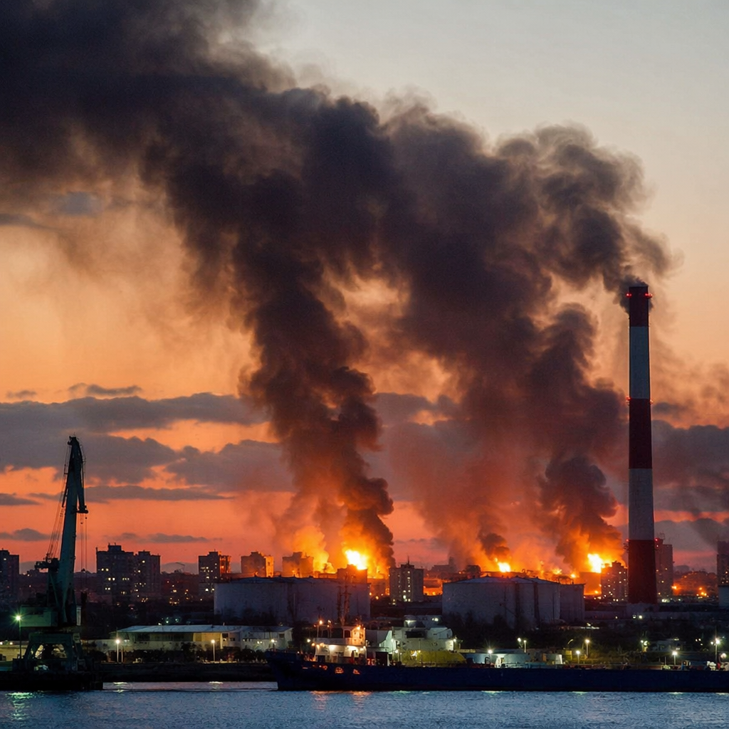 Ukraine Drones Target St Petersburg Oil Terminal Amid Russian Economic Forum